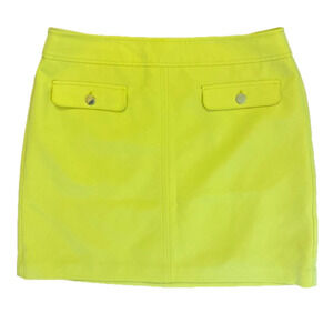 Loft skirt mustard yellow midi lined skirt two front pockets woman’s size 12 p